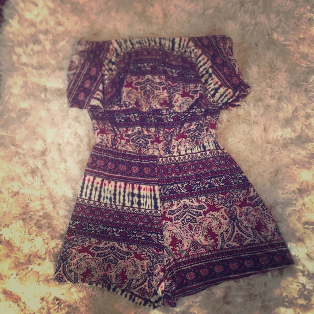 Strapless romper